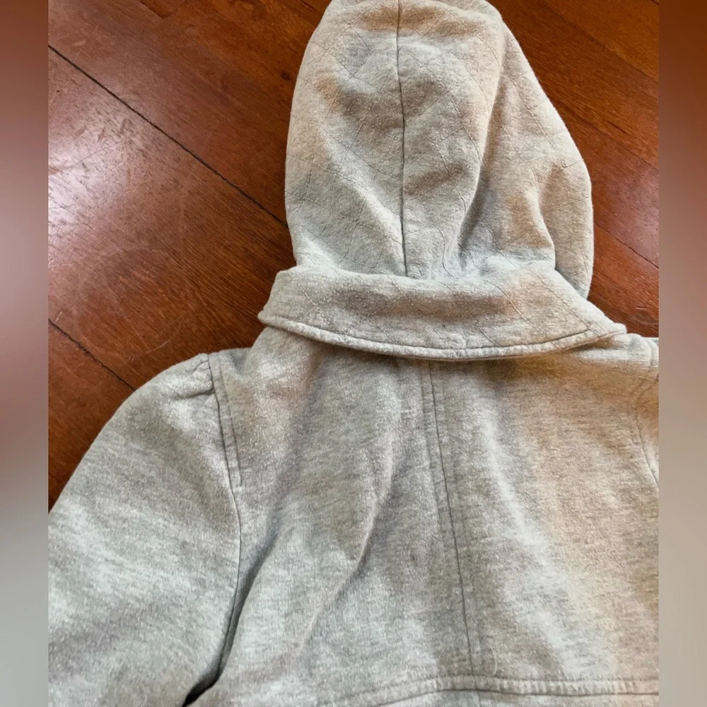 Juicy Couture Junior VTG Y2K Grey Hooded Coat